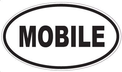 MOBILE - Oval Sticker