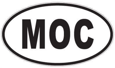 MOC - 3 Letter Initials Oval Sticker