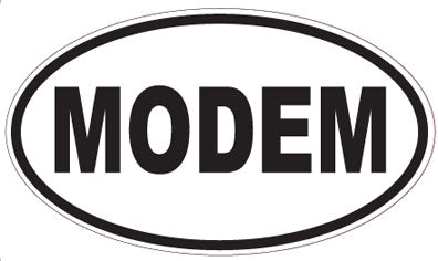MODEM - Oval Sticker