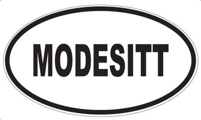 MODESITT - Oval Sticker