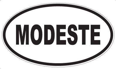 MODESTE - Oval Sticker