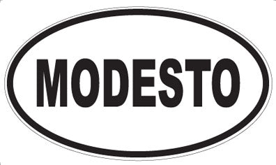 MODESTO - Oval Sticker