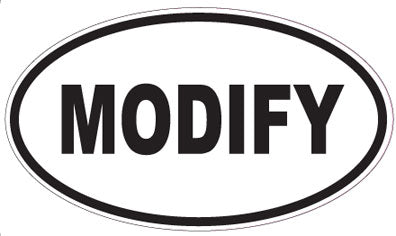 MODIFY - Oval Sticker