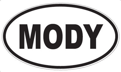 MODY - Oval Sticker