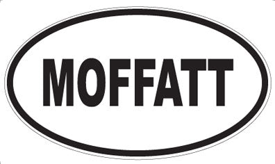 MOFFATT - Oval Sticker