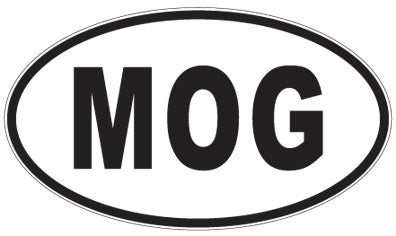 MOG - 3 Letter Initials Oval Sticker