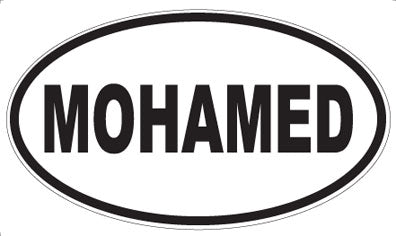 MOHAMED - Oval Sticker
