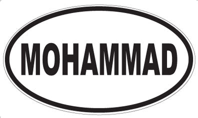MOHAMMAD - Oval Sticker