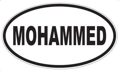 MOHAMMED - Oval Sticker