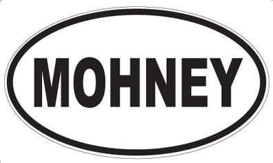 MOHNEY - Oval Sticker