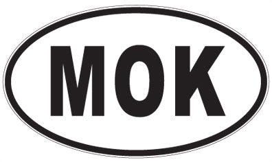 MOK - 3 Letter Initials Oval Sticker
