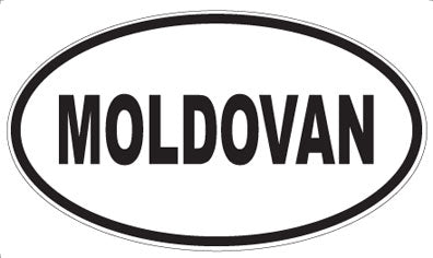 MOLDOVAN - Oval Sticker