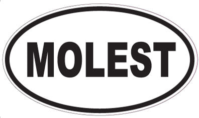 MOLEST - Oval Sticker