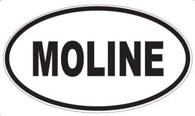 MOLINE - Oval Magnet