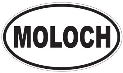 MOLOCH - Oval Sticker