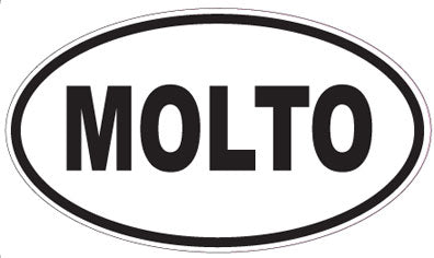 MOLTO - Oval Sticker