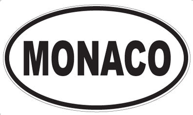 MONACO - Oval Sticker