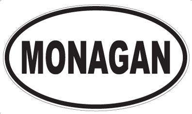 MONAGAN - Oval Sticker