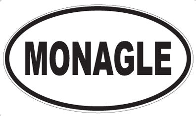 MONAGLE - Oval Sticker