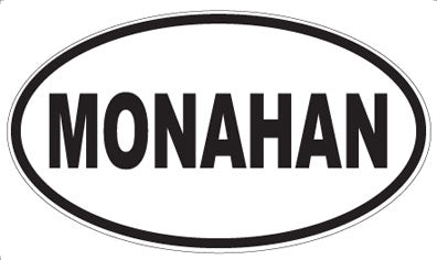 MONAHAN - Oval Sticker