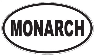 MONARCH - Oval Sticker