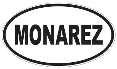 MONAREZ - Oval Sticker