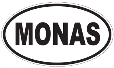 MONAS - Oval Sticker