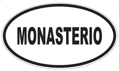 MONASTERIO - Oval Sticker