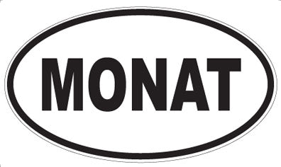 MONAT - Oval Sticker
