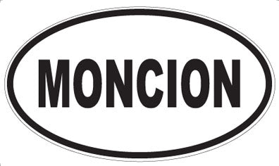 MONCION - Oval Sticker