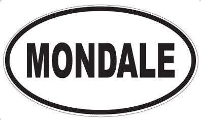 MONDALE - Oval Sticker