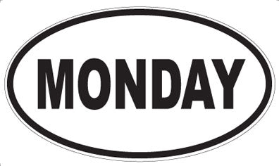 MONDAY - Oval Sticker