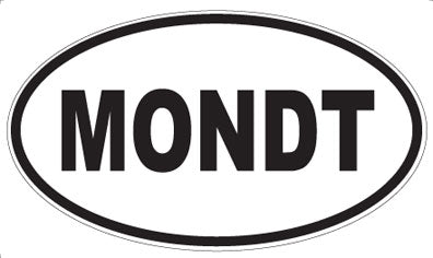 MONDT - Oval Sticker