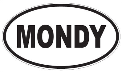 MONDY - Oval Sticker