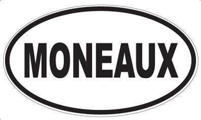 MONEAUX - Oval Sticker