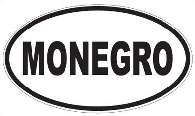 MONEGRO - Oval Sticker