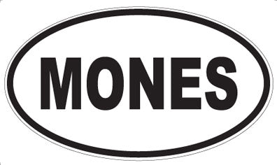 MONES - Oval Sticker