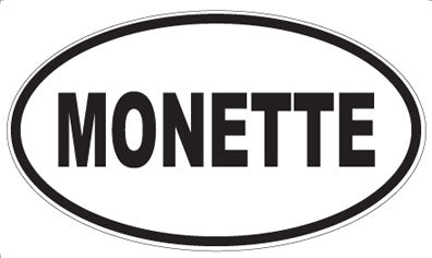 MONETTE - Oval Sticker