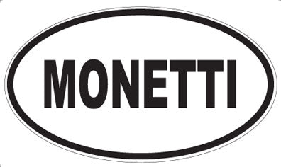 MONETTI - Oval Sticker