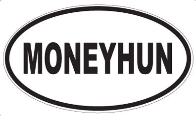 MONEYHUN - Oval Sticker