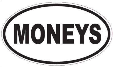 MONEYS - Oval Sticker