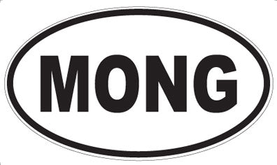 MONG - Oval Sticker