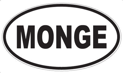 MONGE - Oval Sticker