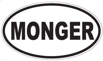 MONGER - Oval Sticker
