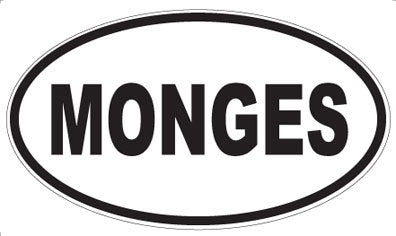 MONGES - Oval Sticker