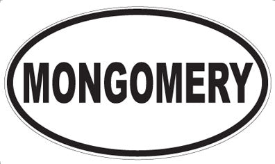 MONGOMERY - Oval Sticker