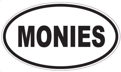 MONIES - Oval Sticker