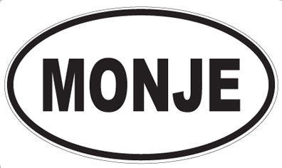 MONJE - Oval Sticker