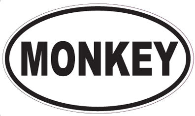 MONKEY - Oval Sticker