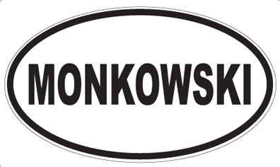 MONKOWSKI - Oval Sticker